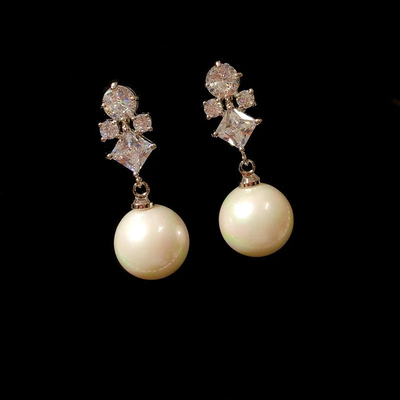 Pearl Earrings Set for Wedding Women Accessories Bridal Bijoux Engagement Jewelry Sets 100% Handmade Jewellery s021
