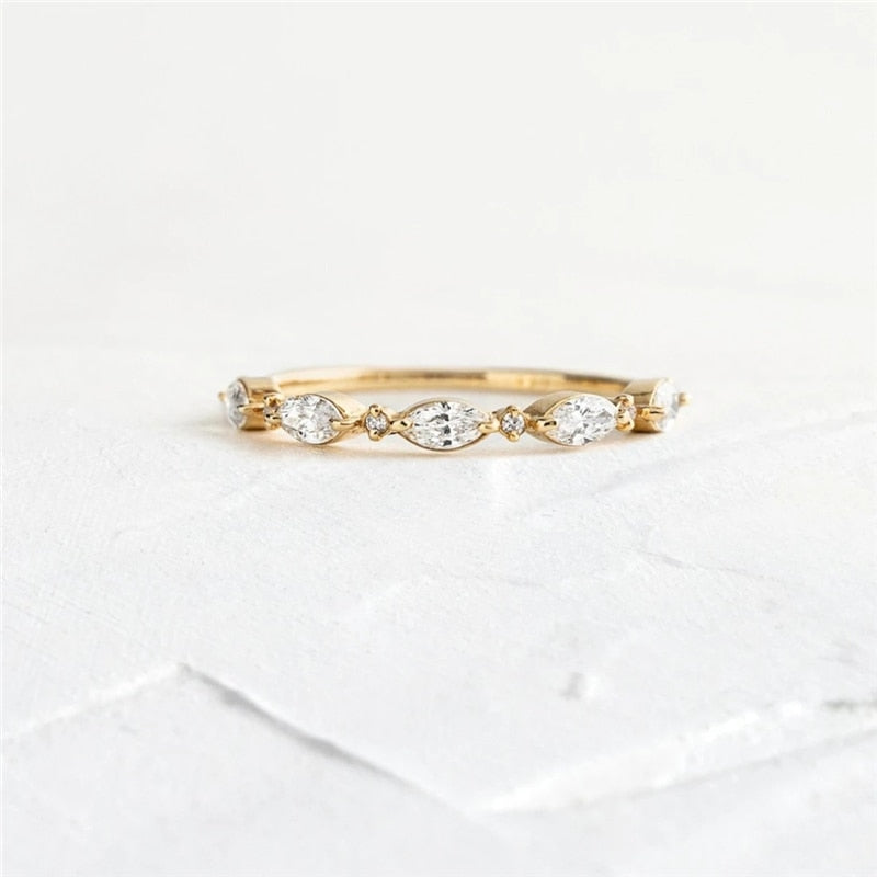 Thin Bohemia Zircon Ring