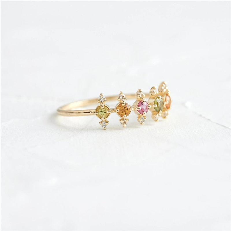 Thin Bohemia Zircon Ring