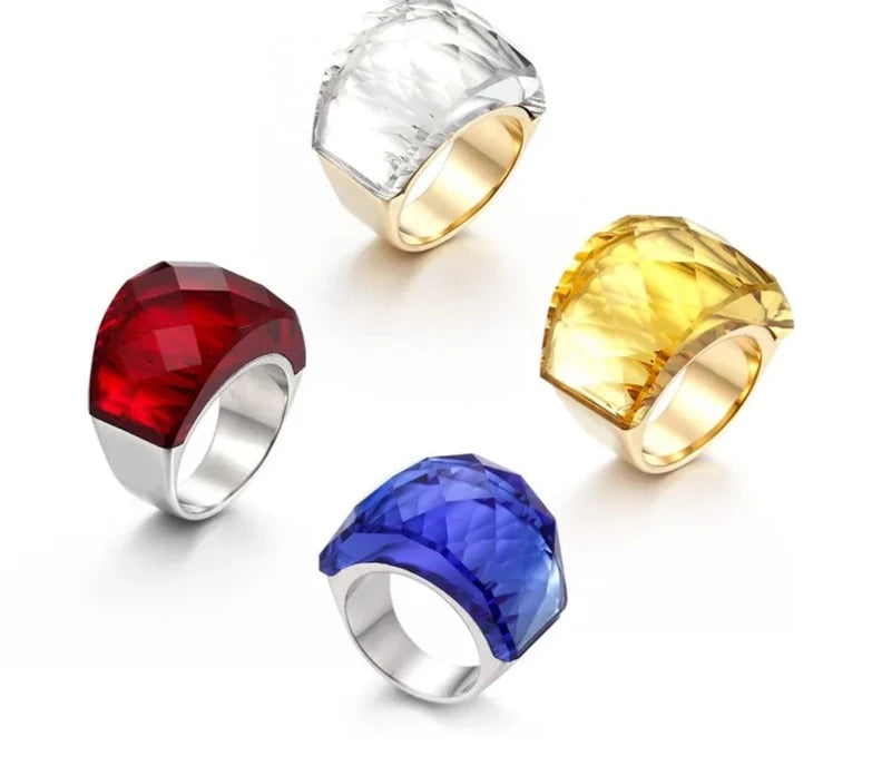 Elevate your style with our exquisite collection of Bohemia Crystal Women Wedding Rings. Crafted with precision, these rings feature a stunning blend of gold and stainless steel, creating a timeless and elegant look. Adorned with colorful stones, they add a touch of glamour to any occasion, be it a party or an engagement. Indulge in the beauty of these rings and make a statement with our luxurious and captivating jewelry.