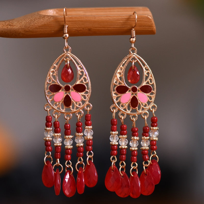 Ethnic Fringed Tassel Earrings