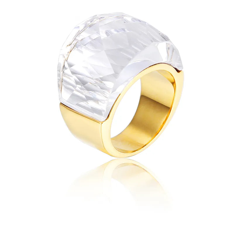 Elevate your style with our exquisite collection of Bohemia Crystal Women Wedding Rings. Crafted with precision, these rings feature a stunning blend of gold and stainless steel, creating a timeless and elegant look. Adorned with colorful stones, they add a touch of glamour to any occasion, be it a party or an engagement. Indulge in the beauty of these rings and make a statement with our luxurious and captivating jewelry.