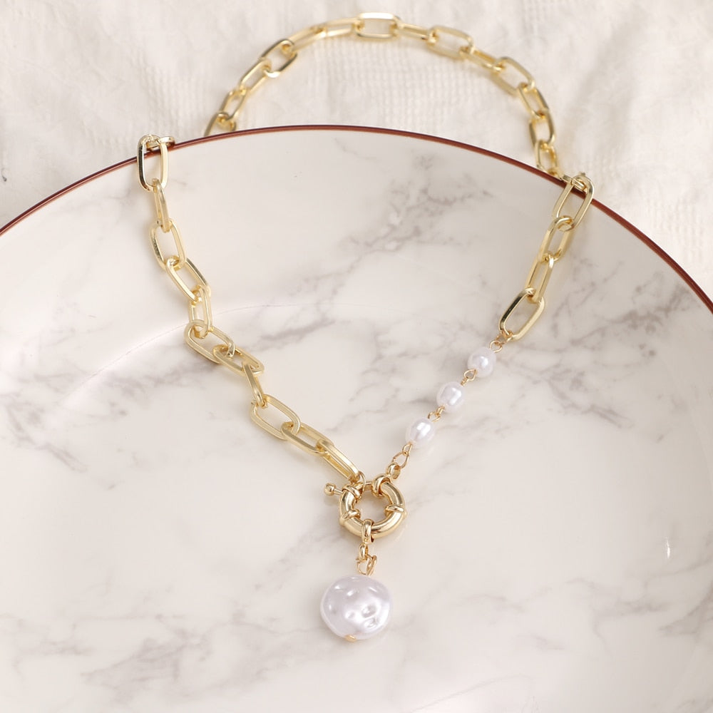 Magnificently crafted, this Round Choker Necklace is made from Alloy and Pearls. The perfect addition to any wardrobe, this Necklace adds an exquisite touch to any ensemble and is sure to make heads turn! Seize this beautiful item today to add a unique fashion statement to your look.