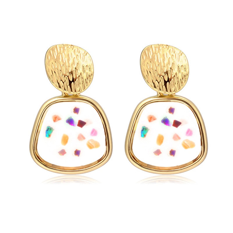 Vintage Geometric Long Dangle Earrings