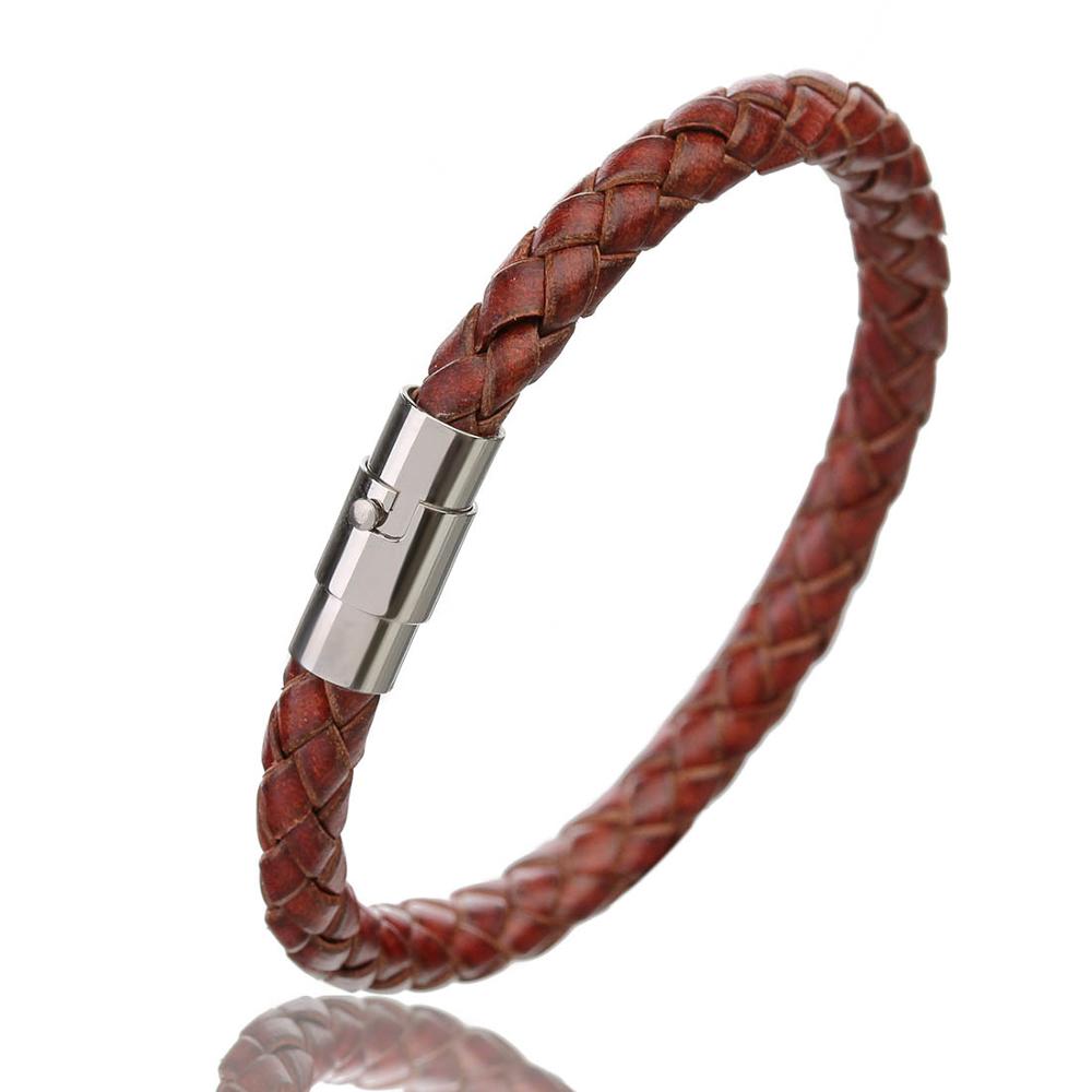 100% Genuine Braided Leather Bracelet