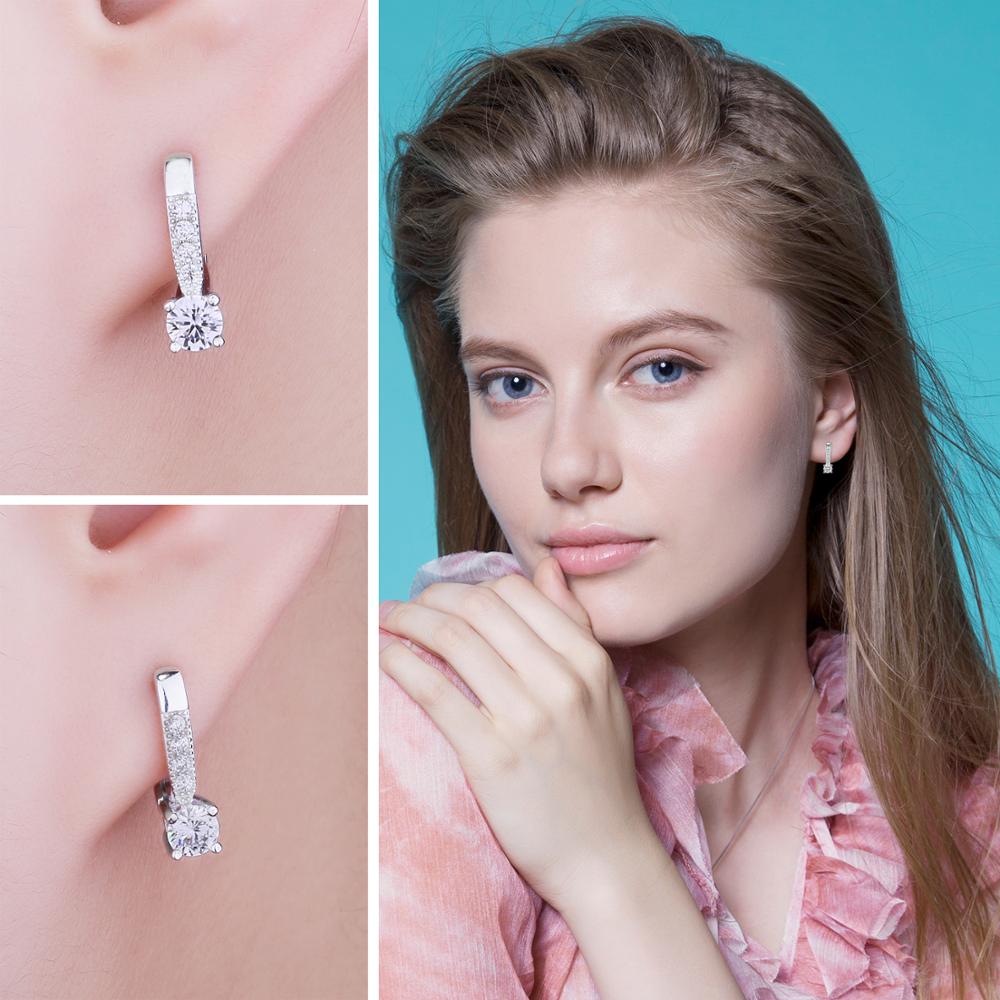 Adorn yourself with these Romantic Fashion 925 sterling silver luxury earrings! The stunning round shape is embellished with cubic zirconia and zircon stones, all of which will make you shine with exquisite finesse. Ideal for women, these clip earrings will undoubtedly become your go-to accessory!