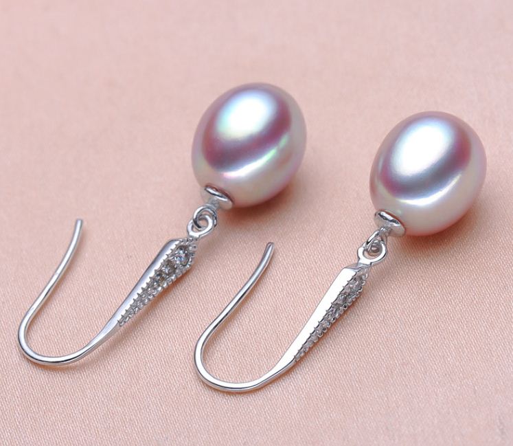 Real 925 Sterling Silver Teardrop Pearl Earrings