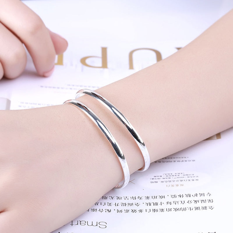 925 Silver Flat Bangles