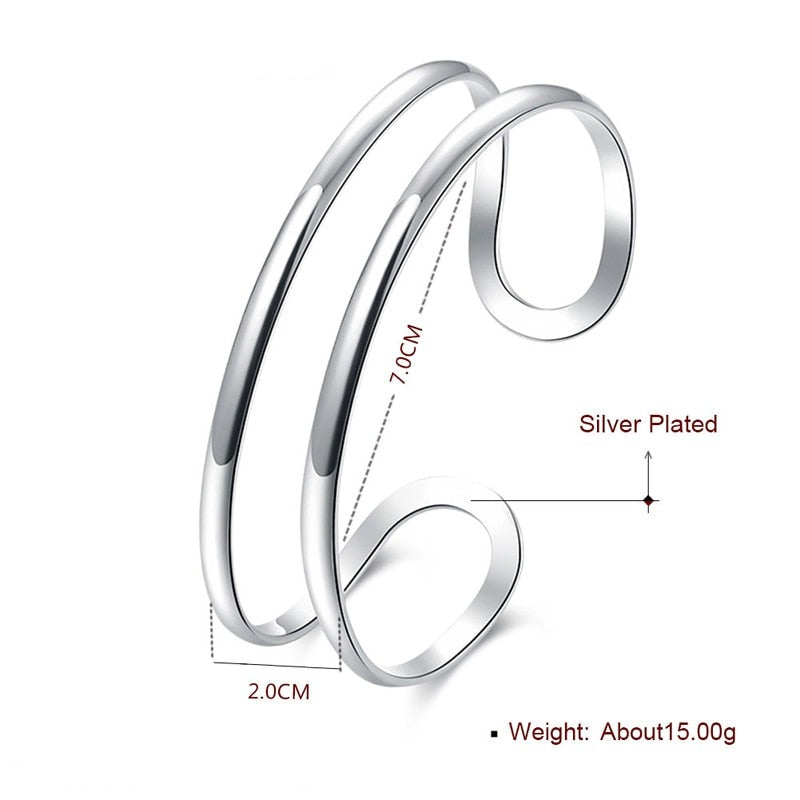 925 Silver Flat Bangles