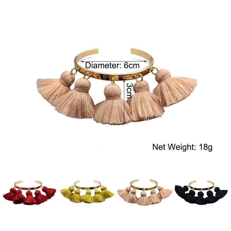 This gorgeous Bohemia Tassel Charm Bracelet are simply divine it's a stylish Cuff Bracelet with Bracelets &amp; Bangles, plated with golden metal and designed just for women. It's luxury-fashion at its finest!
