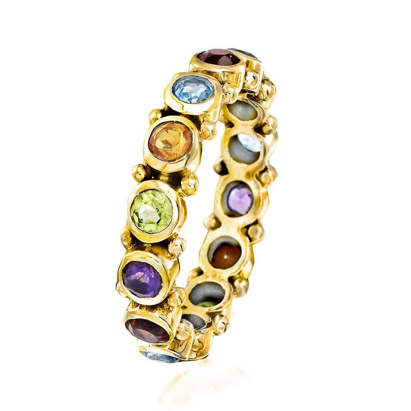 Rainbow Cubic Zircon Women Ring
