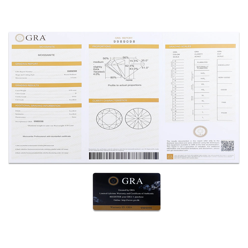 2021 New Top Luxury 3/4/5MM 0.5 Carat D Color Moissanite Earrings 925 Sterling Silver Jewelry For Women Gift GRA Certificate