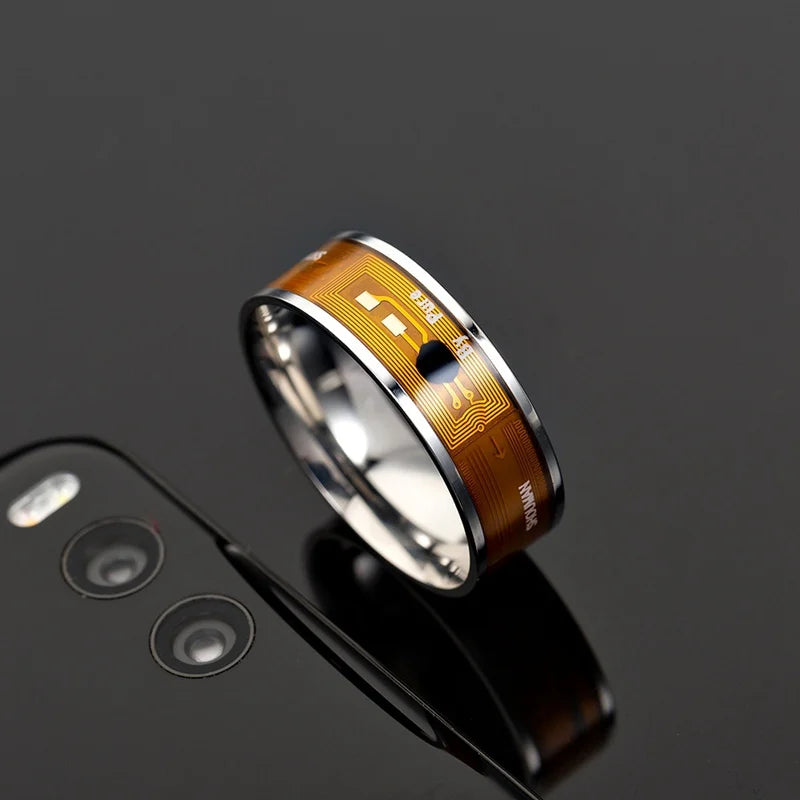 Fashion Men's Ring Magic Wear Chip NFC Smart Ring Wearable For Android Mobile Device Smart Jewelry Couple Stainless Steel Ring