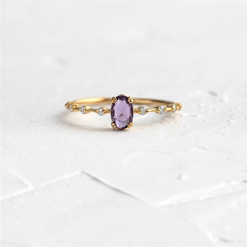 Thin Bohemia Zircon Ring