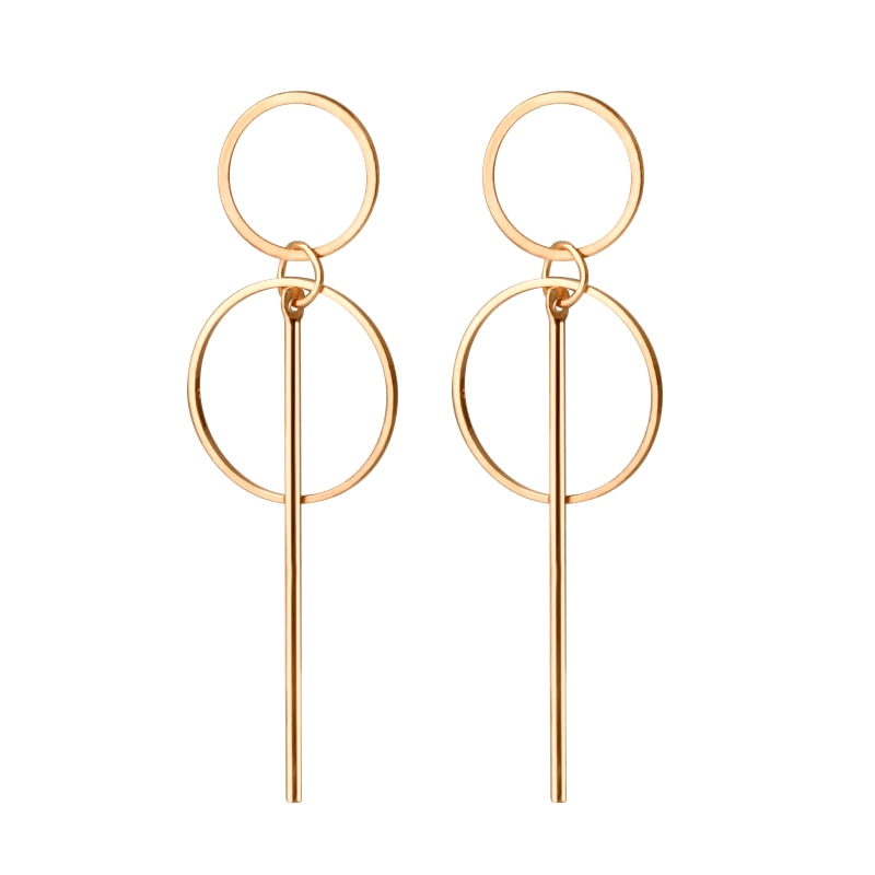 Vintage Geometric Long Dangle Earrings