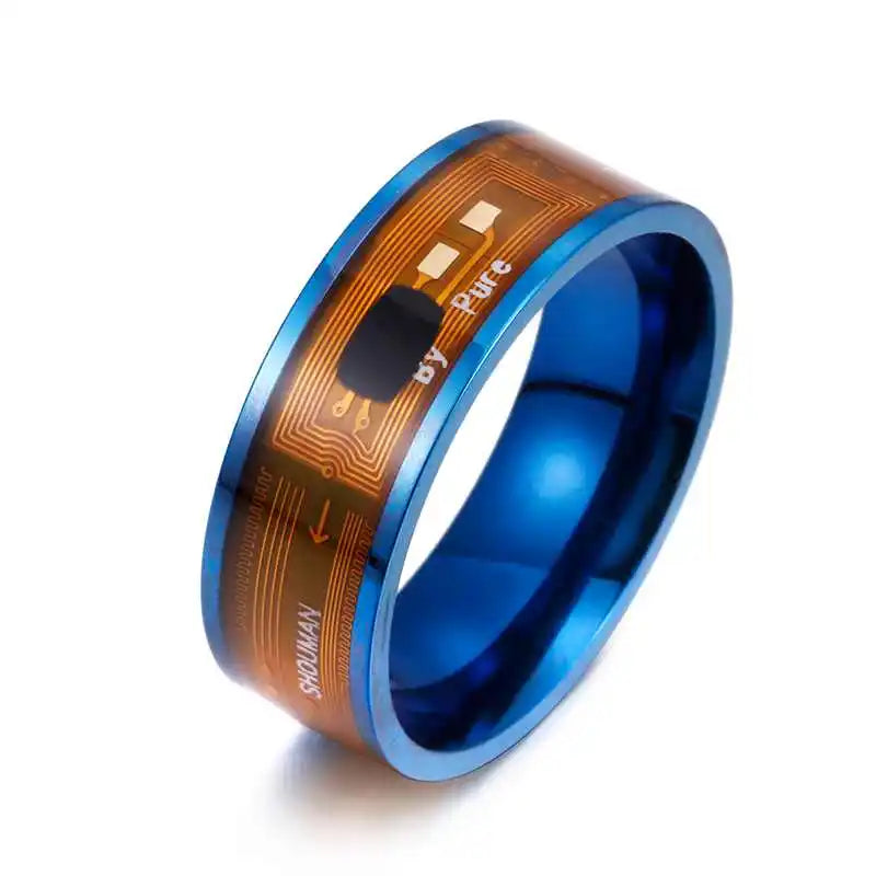 Fashion Men's Ring Magic Wear Chip NFC Smart Ring Wearable For Android Mobile Device Smart Jewelry Couple Stainless Steel Ring