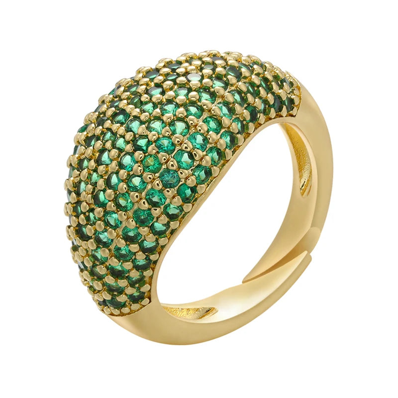 2025 NEW creative gold color Ring For Women rainbow rings women Finger Rings Fashion jewelry wholesale VJ77