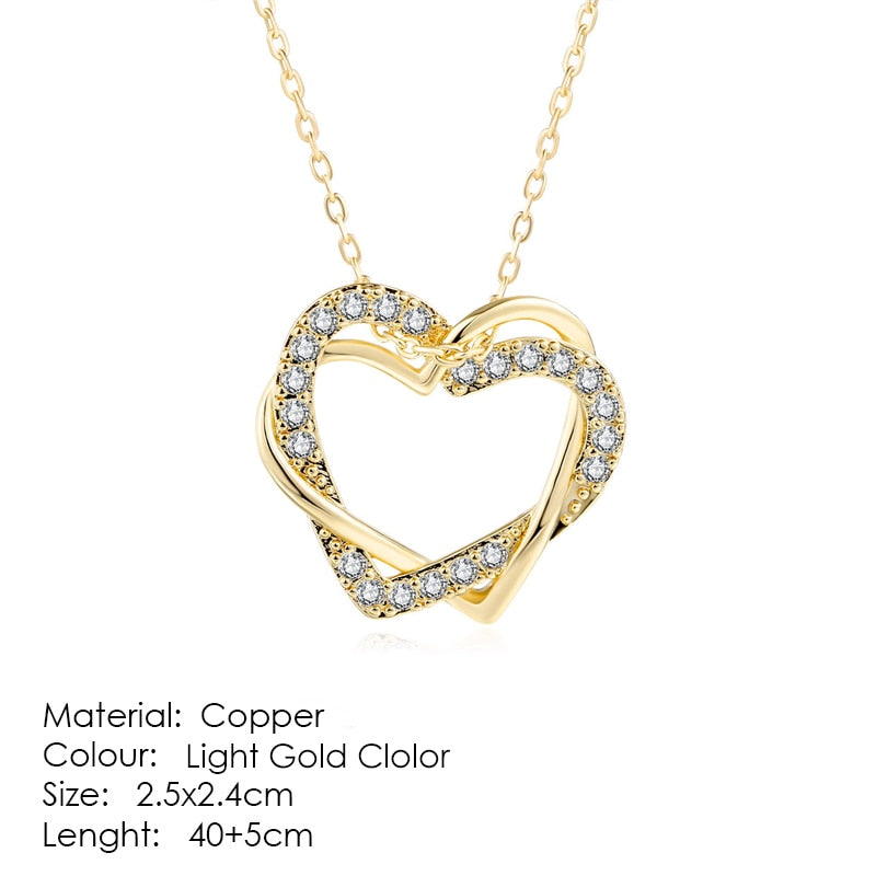 Exquisite Heart shape, ravishing Pendant Necklaces crafted from Copper and bejeweled with Cubic Zirconia - designed to make any look sophisticated. Women's Fashion Necklaces, with a Link Chain finish, perfect for any occasion.