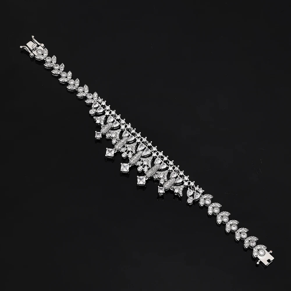 2025 New 4-piece Bride Zirconia Full Set Women's Party Jewelry Set Dubai Nigeria Crystal Wedding Jewelry Set