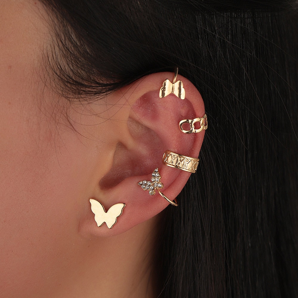 Creative Glossy Butterfly Stud Earrings