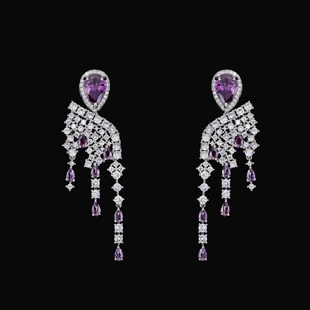 2025 New 4-piece Bridal Wedding Jewelry Set, Cubic Zirconia, Luxury Women's Jewelry, Women's Wedding Party Accessories