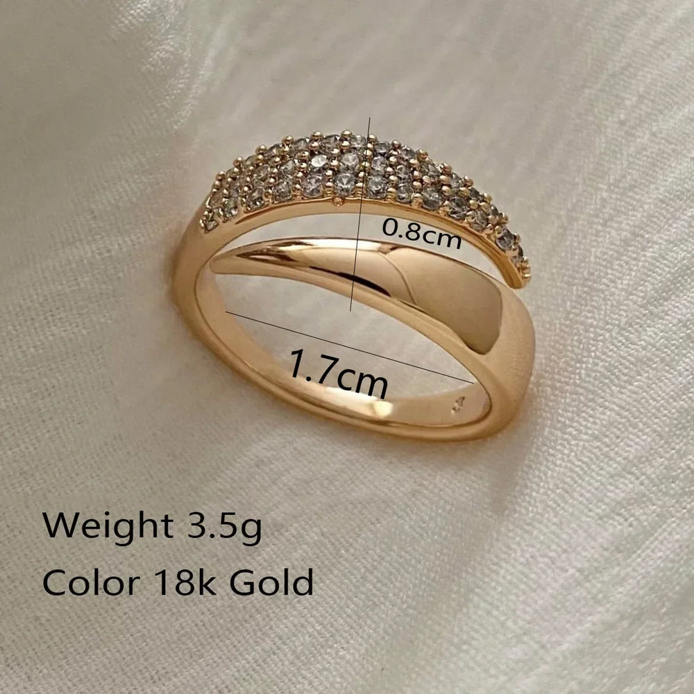 2025 New Stainless Steel 18 K Gold Plated Sun Rings for Women Natural Stone Inlaid in Hollow Metal Texture Ring Trendy Jewelry