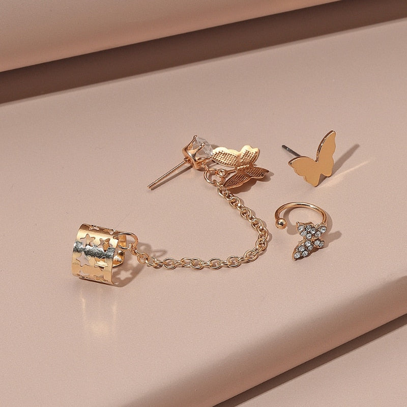 Creative Glossy Butterfly Stud Earrings