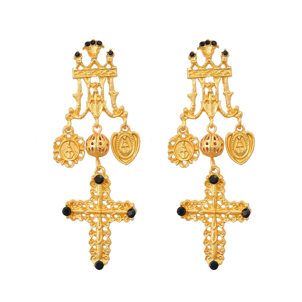 Fish Bone Asymmetric Dangle Earrings