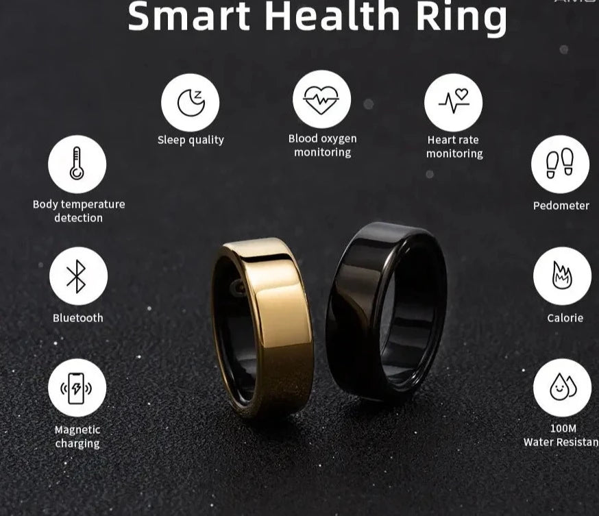 The smart ring, also known as an intelligent ring, is a fitness tracker that monitors your heart rate, blood oxygen levels, and sleep patterns. It is a wearable device that provides valuable health insights in the form of a ring.