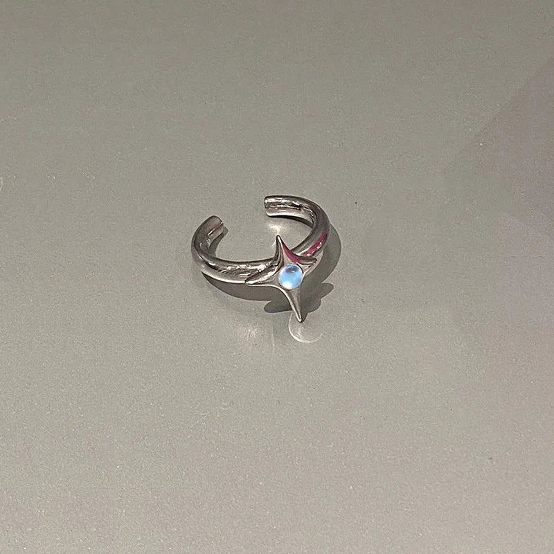 1 Pc Fashion Exquisite Flower Daisy Luxury Plant Opening Leaf Copper Gold Color Adjustable Ring Women Daily Party Gift Jewelry