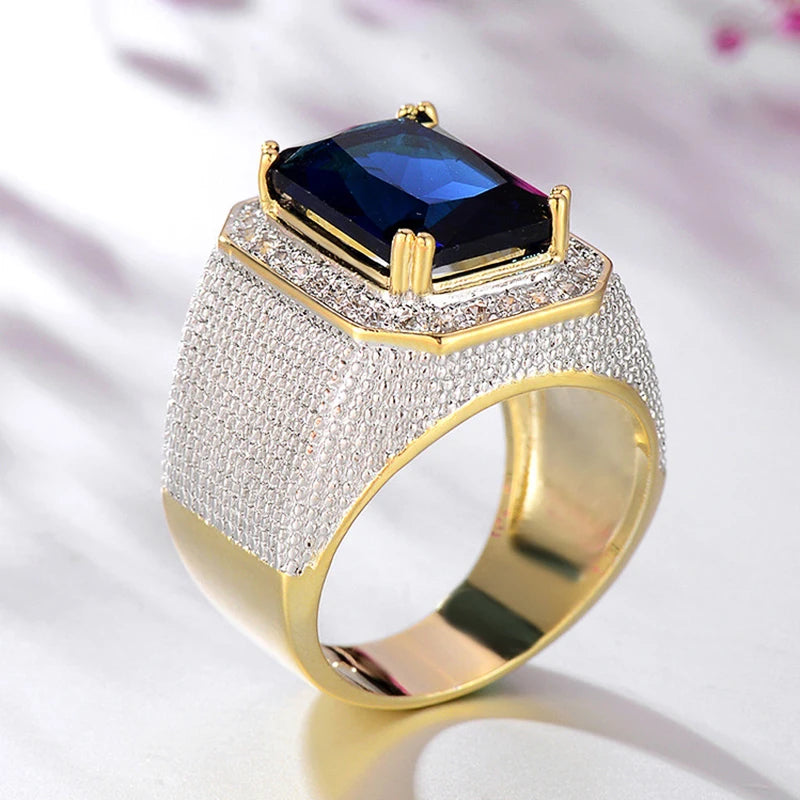 The latest collection of fashionable wedding rings for women featuring black or blue cubic zirconia stones. These geometric designs offer a modern and trendy look, perfect for engagement parties or any special occasion. Elevate your style with these stunning pieces of female jewelry.