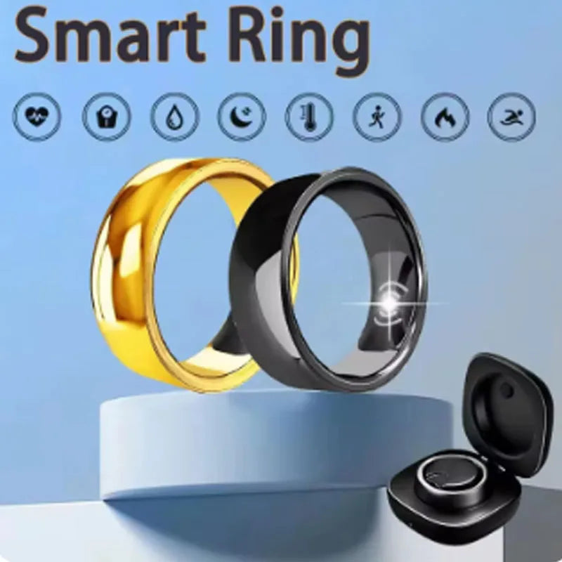 2024 For iPhone 7 8 Plus Smart Ring Men Women Heart Rate Blood Oxygen Monitor IP68 & 5ATM Waterproof Smartring Multi-sport Mode