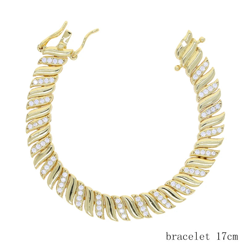 2025 New Fashion Snake Chain Bracelet Herringbone Gold Color Beaded Link Chain Pave Bling 5A CZ Iced Out Jewelry for Women