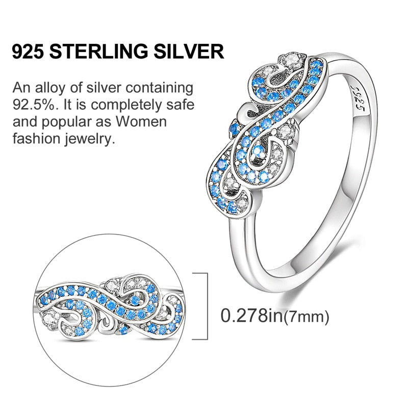 Star Moon 925 Sterling Silver Ring