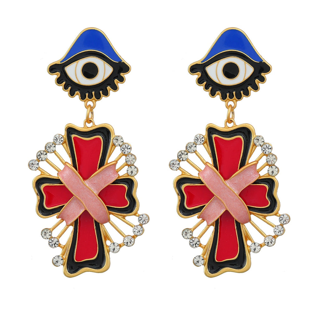 Fish Bone Asymmetric Dangle Earrings