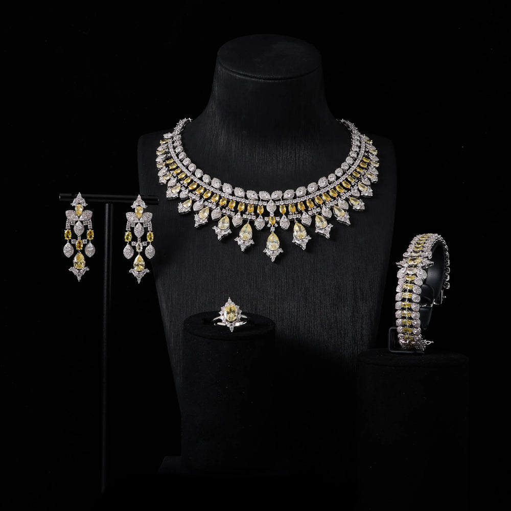TIRIM Women Necklace Sets Cubic Zirconia Bridal Jewelry DuBai Saudi Wedding Engagement Party Festival Jewel Accessory
