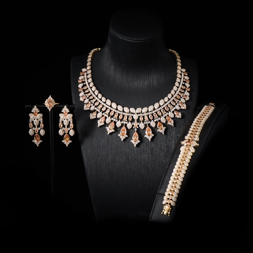TIRIM Women Necklace Sets Cubic Zirconia Bridal Jewelry DuBai Saudi Wedding Engagement Party Festival Jewel Accessory