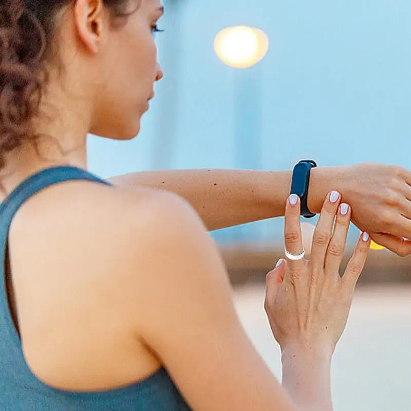 New 2024 Smart Ring Multi Functional Smart Touch Mini Lifestyle Wearables Body Temperature Smart Tracker Rings With Charging Case