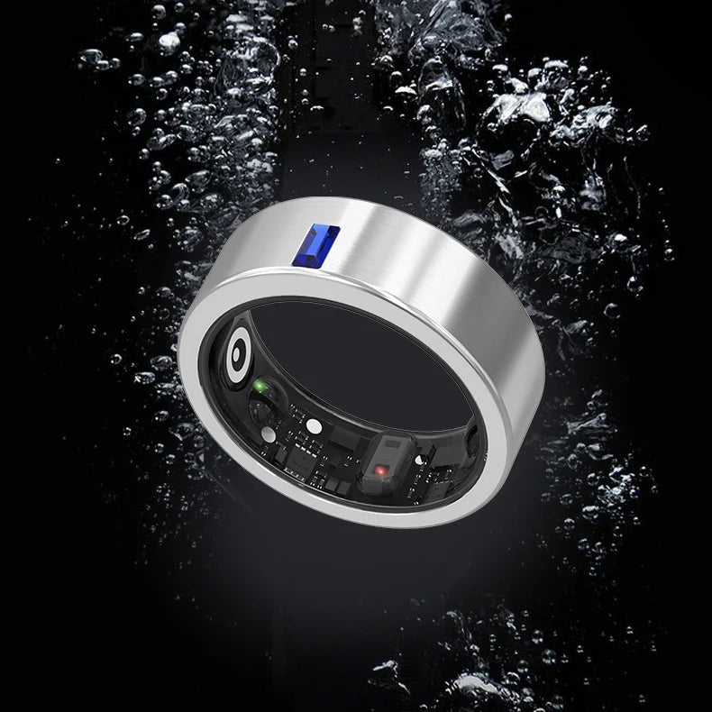 Elevate your style with the newest NFC Gold Waterproof Smart Ring for Android, which doubles as a fashionable couple stainless steel jewelry piece.