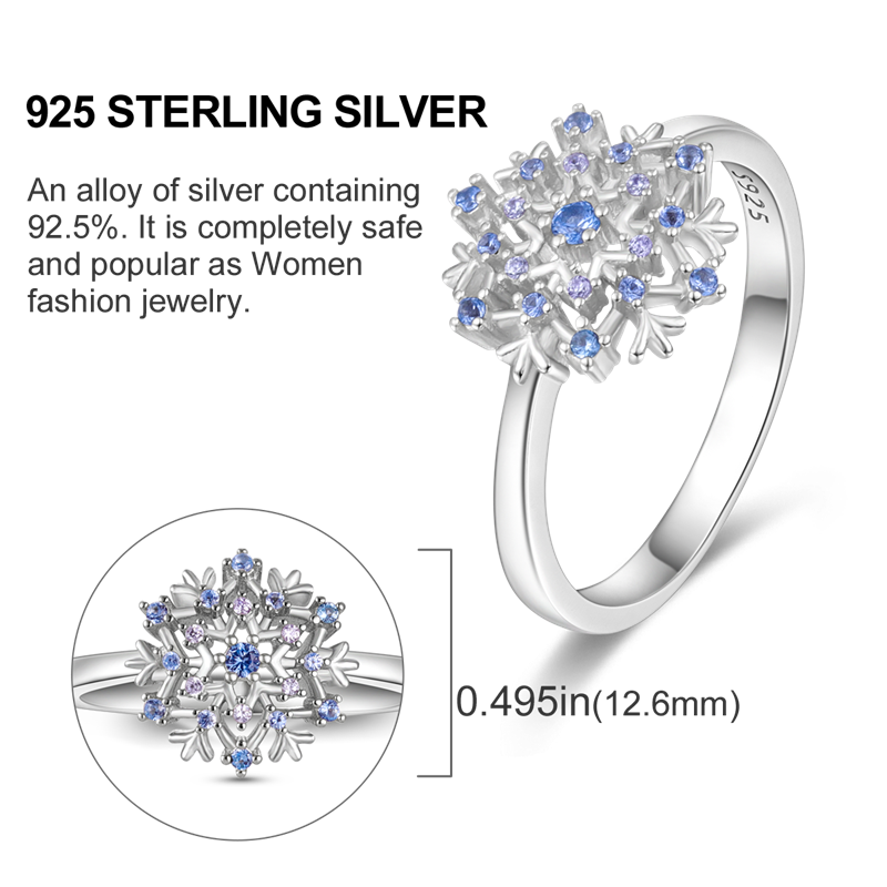 Star Moon 925 Sterling Silver Ring