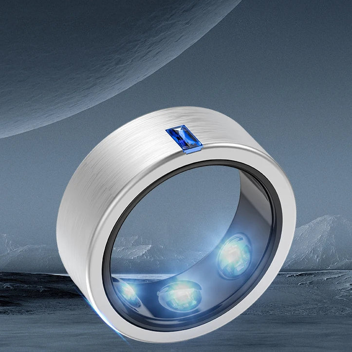 Elevate your style with the newest NFC Gold Waterproof Smart Ring for Android, which doubles as a fashionable couple stainless steel jewelry piece.