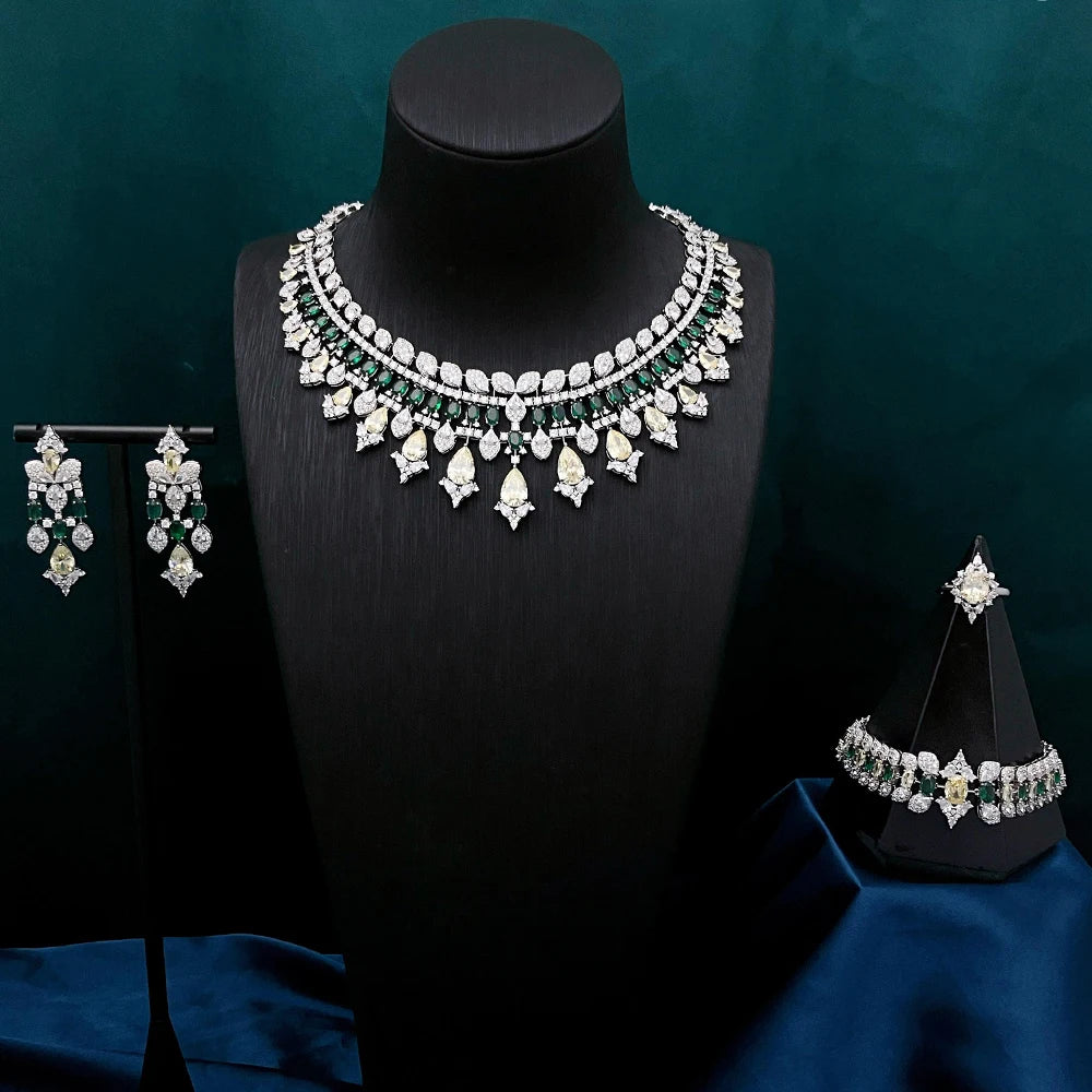 TIRIM Women Necklace Sets Cubic Zirconia Bridal Jewelry DuBai Saudi Wedding Engagement Party Festival Jewel Accessory