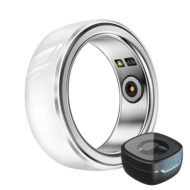 Introducing the latest innovation in wearable technology, the 2024 Smart Ring. This multi-functional smart touch ring is designed to enhance your lifestyle with its mini size and convenient body temperature tracking feature. It also comes with a charging case for easy recharging.