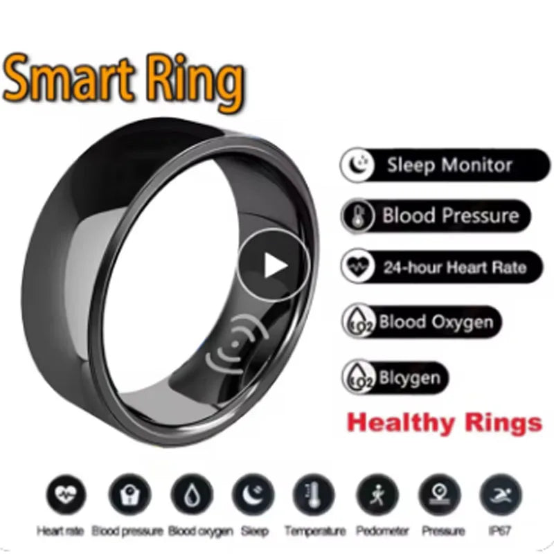 2024 New Smart Health Ring Fitness Tracker Sleep Blood Pressure Heart Rate Monitor For ZTE Nubia RedMagic 6S Pro Cubot P60
