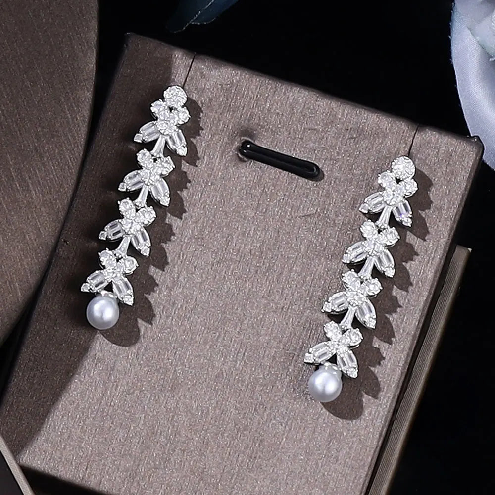 2024 New luxury four piece cubic zirconia jewelry set, suitable for female bride party wedding accessories Saudi Arabia Dubai