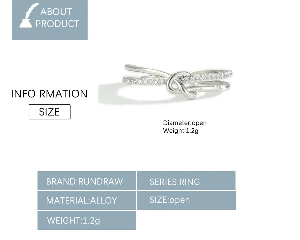 1 Pc Exquisite Cross Twist Design Fashion Simple Silver Gold Rose Gold Color Rings Women Daily Party Gift Open Ring