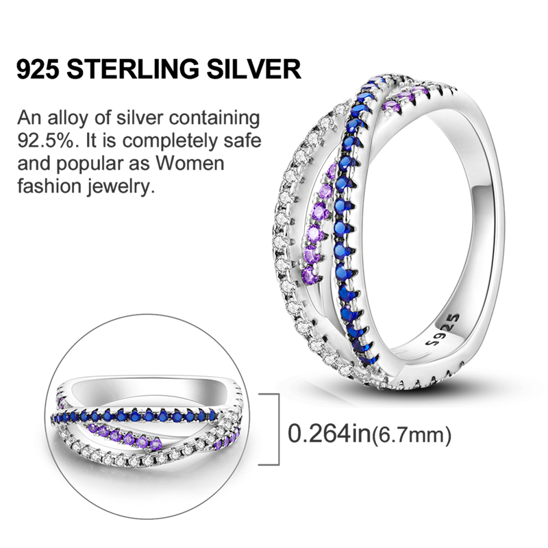 Star Moon 925 Sterling Silver Ring