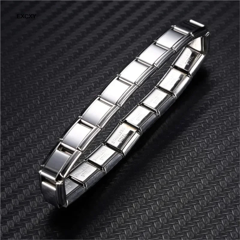 2025 New Y2k Fashion Stainless Steel Bracelet for Men Women 9mm Width Gold Color  Black Bangle Girls Jewelry Wedding Gift