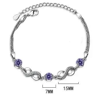 925 Sterling Silver 1.5 Carat Moissanite Eternity Bracelet Women's Fashion Temperament Elegant and Noble Gift for Girlfriend Mom