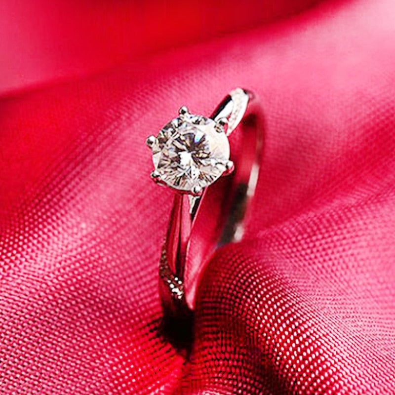 Never Fade White Gold Zircon Ring